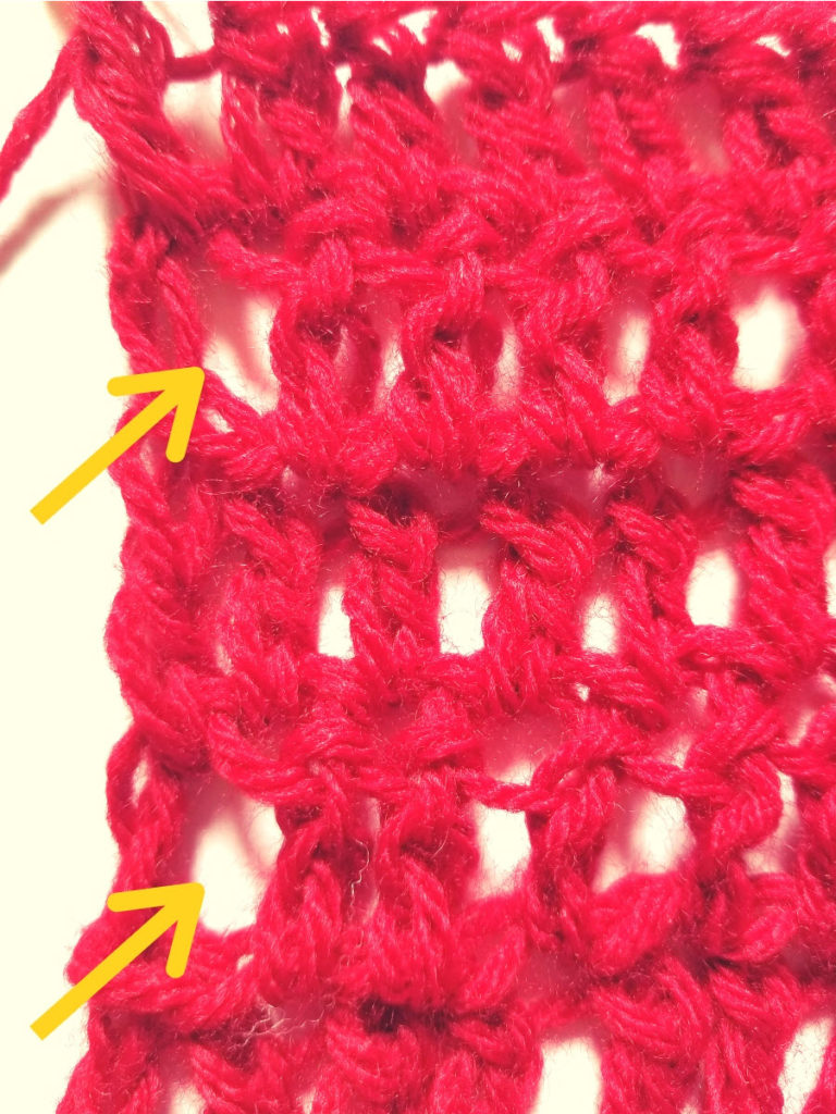 Using two chains instead of three in double crochet turning chain