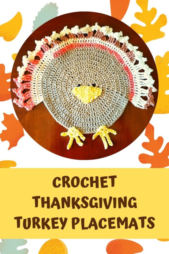 Crochet Thanksgiving Turkey Place Mats